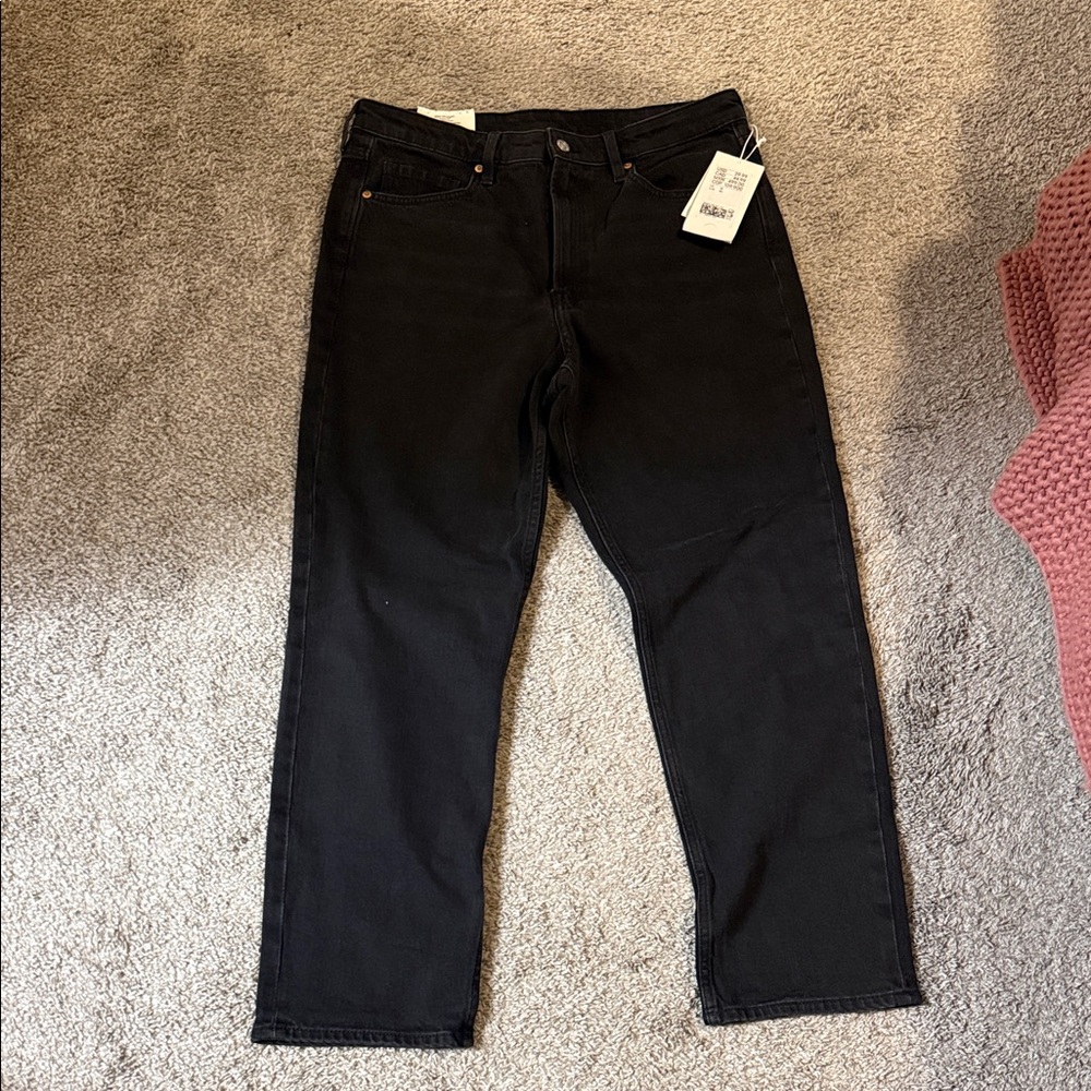 Black Straight-Leg Jeans - Classic Comfort h&m